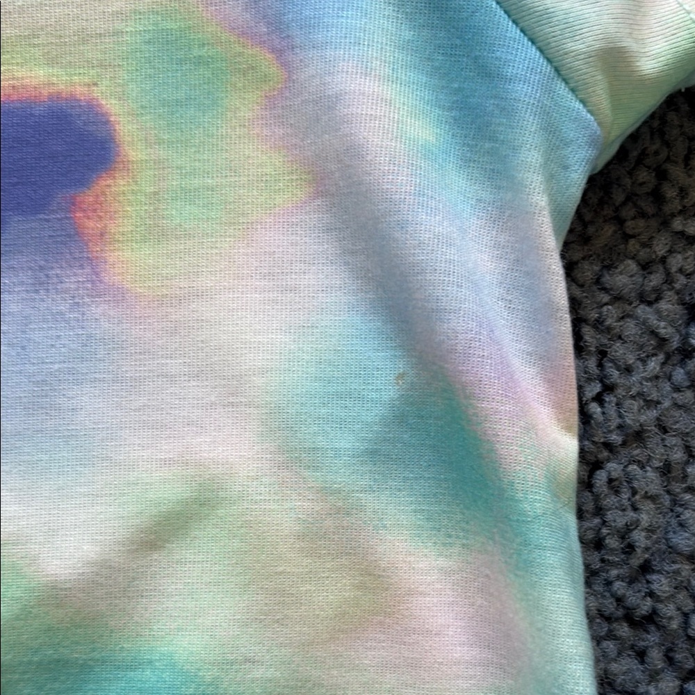 Nanette Lepore Blue Green Tie Front Short Sleeve Tee - Picture 7 of 7